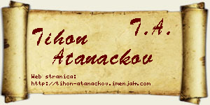 Tihon Atanackov vizit kartica